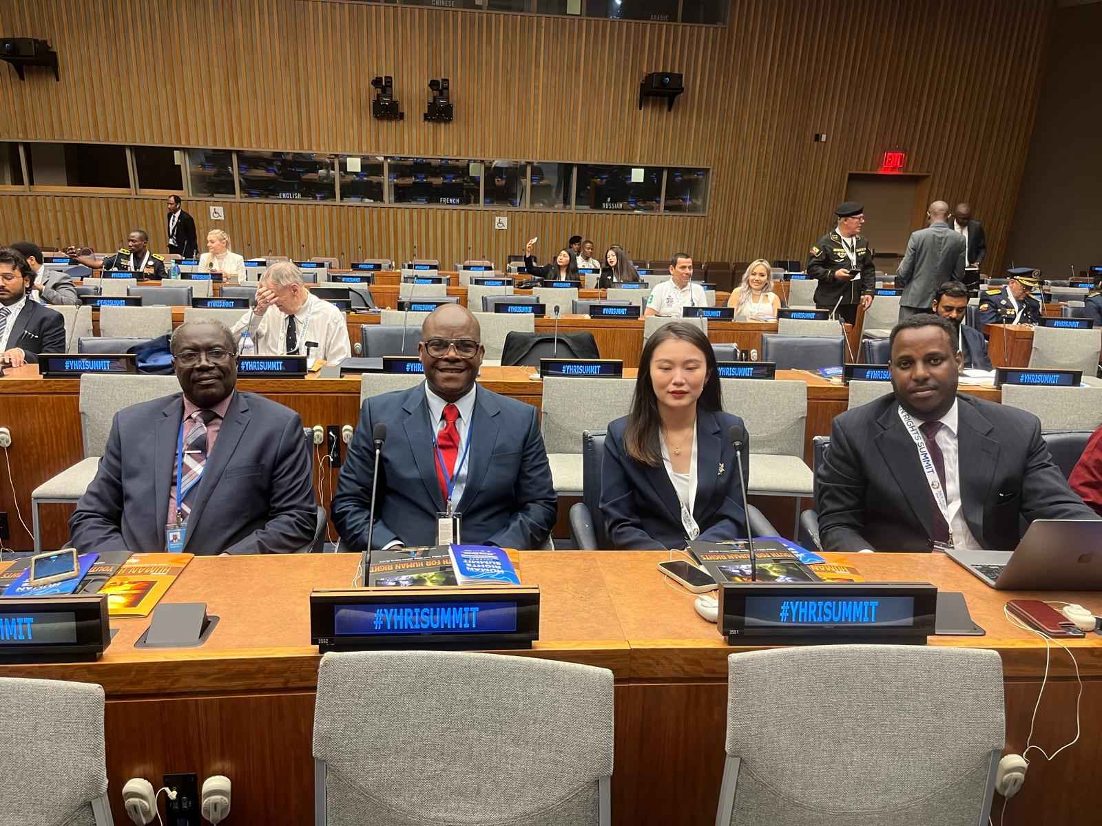 Delegation seated at the UN General Assembly